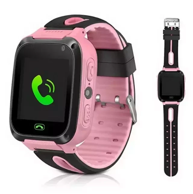 Детские умные часы SMART BABY S4 с функцией телефона (розовый с чёрным) - фото 2 - id-p192349643