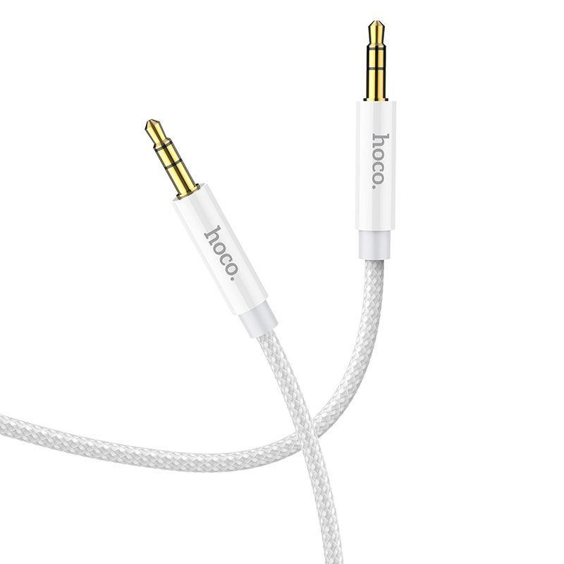 Кабель AUX Hoco UPA19 jack (M) - jack(M) 3.5mm (2.0 м) нейлон серебро