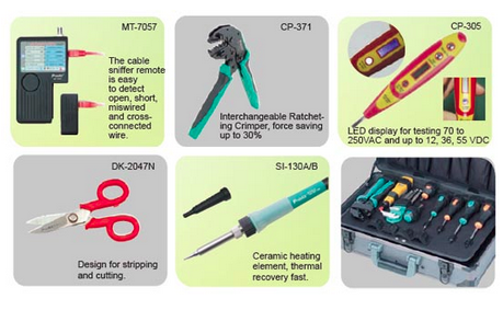 Набор инструментов для сетей Pro'sKit PK-4028BM - фото 2 - id-p4724199