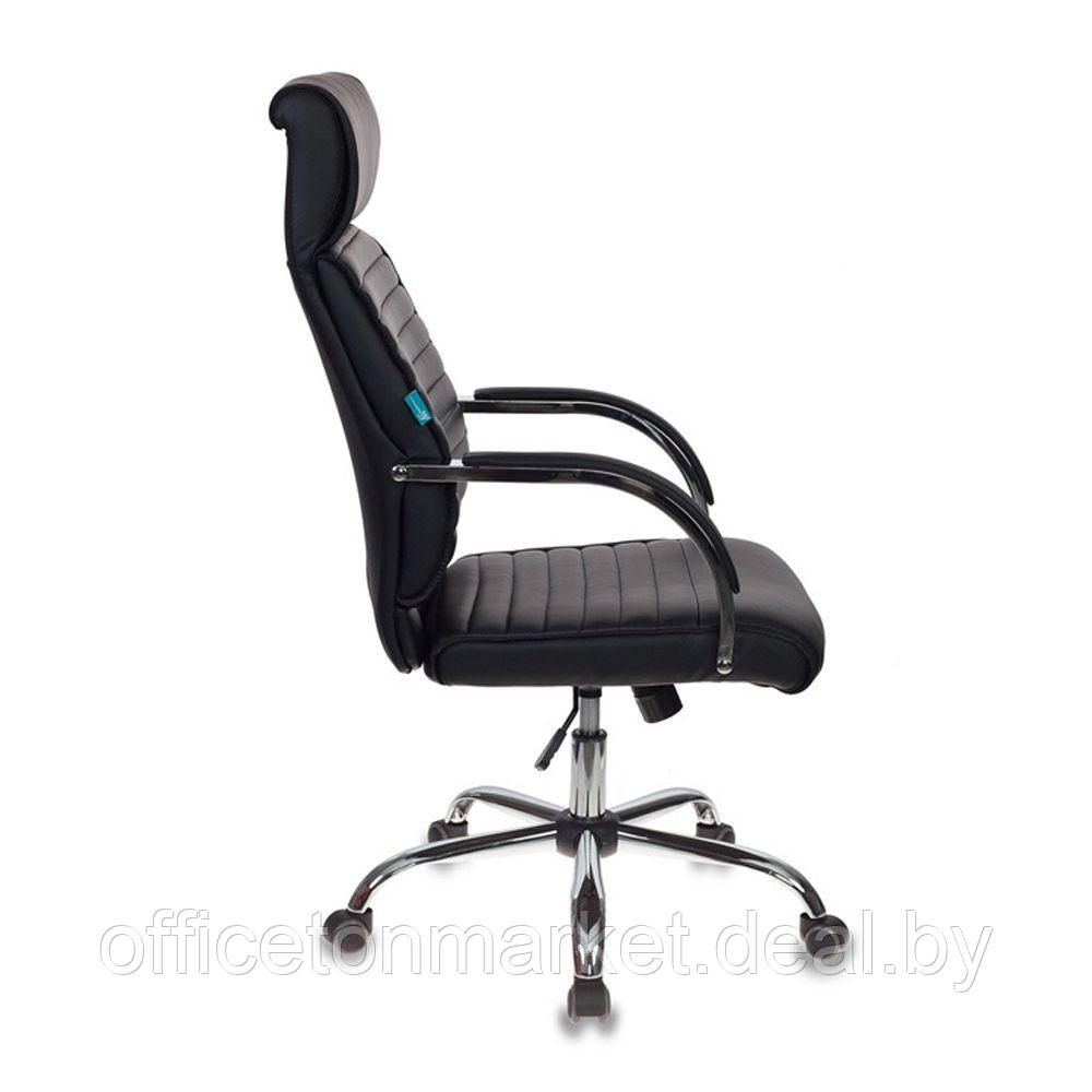 Кресло для руководителя "Бюрократ T-8010SL", экокожа, хром, черный - фото 4 - id-p178477150