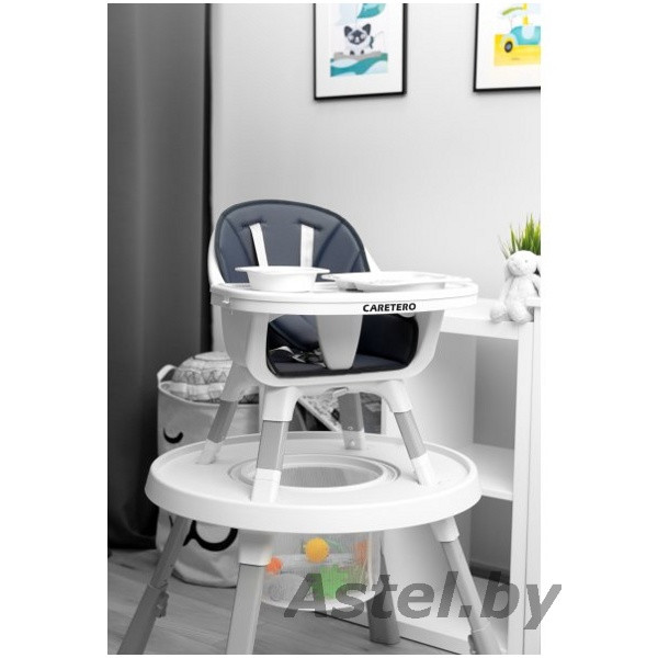 Стульчик для кормления Caretero 3W1 VELMO BLUE синий - фото 2 - id-p192390987