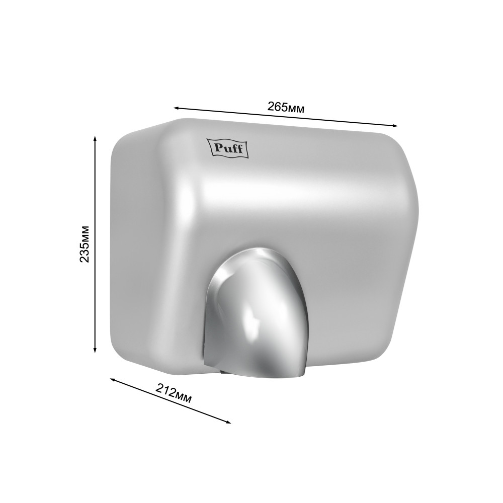 Сушилка для рук автоматическая Puff-8841 (2,3 кВт), хром - фото 4 - id-p192396659