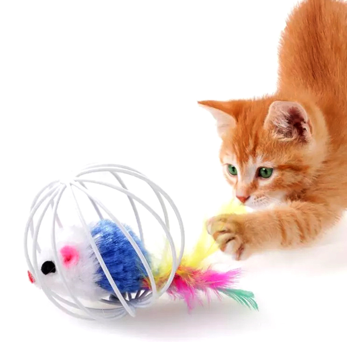 Игрушка для кошки мышь в шарике SiPL - фото 1 - id-p192409294