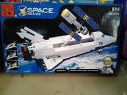 Конструктор 514 Brick (Брик) Шаттл со спутником (Космический челнок) 593 детали аналог LEGO (Лего)Конструктор