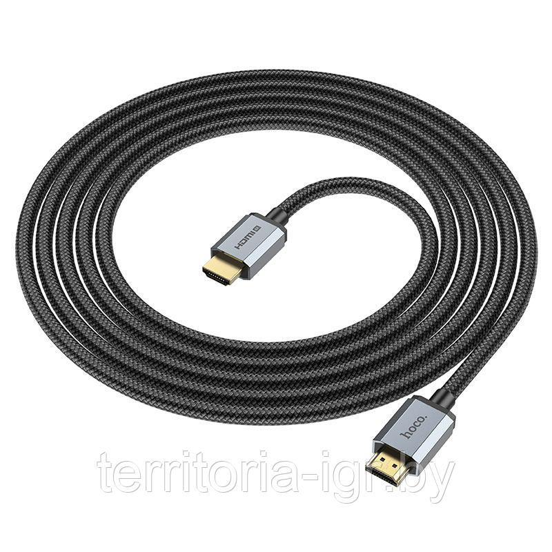 Кабель HDMI A вилка - HDMI A вилка нейлон HDMI 2.0 US03 1м. черный Hoco - фото 5 - id-p192420876