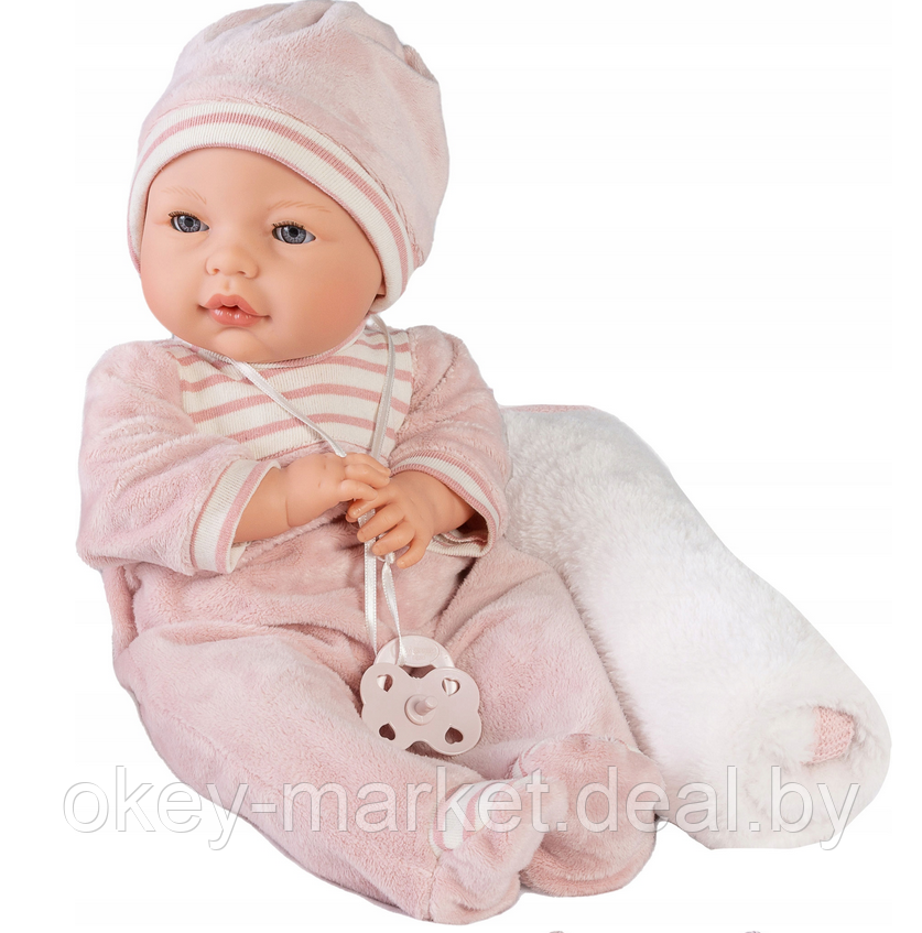 Кукла Antonio Juan Бимба на розовом одеяльце, 37 см - фото 7 - id-p192422219