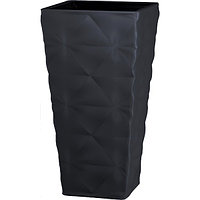 Кашпо Formplastic Diva Slim 40 см квадрат , Цвет кашпо Diva slim-084 Глубокий черный