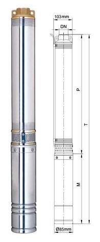 Скважинный насос 3.5SDM3/6 AQUOR 3.5SDM3/6(AQ), фото 2