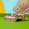 Деревянный конструктор UNIT (сборка без клея) "Танк Т-34" UNIWOOD, фото 2