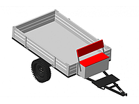 Прицеп для мотоблока СпецПрофРесурс ТМ-2000 (колёса R13)