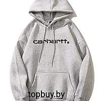 Худи с вышитым логотипом Carhartt, меланж.