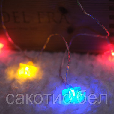 Гирлянда светодиодная «Звездочки» 1.5 м, 10 LED, прозрачный ПВХ, цвет свечения мультиколор, 2 х АА - фото 5 - id-p192477737