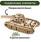 Деревянный конструктор UNIT (сборка без клея) Танк Т-34 UNIWOOD, фото 7