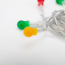 Гирлянда светодиодная «Шарики» 1.5 м, 10 LED, прозрачный ПВХ, цвет свечения мультиколор, 2 х АА, фото 3