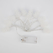 Гирлянда светодиодная «Шишки» 1.5 м, 10 LED, прозрачный ПВХ, цвет свечения теплый белый, 2 х АА, фото 3