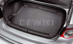 Коврик в багажник Volkswagen Jetta 5, с надписью, для автомобилей с базовым полом багажника