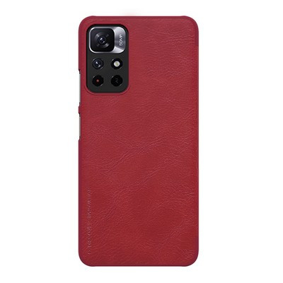Кожаный чехол Nillkin Qin Leather Case Красный для Xiaomi Redmi Note 11s - фото 2 - id-p192509555