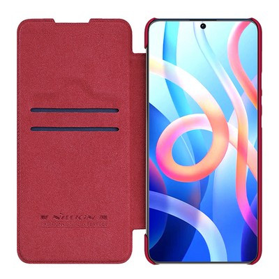 Кожаный чехол Nillkin Qin Leather Case Красный для Xiaomi Redmi Note 11s - фото 3 - id-p192509555