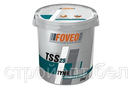 Декоративная силикатно-силиконовая штукатурка FOVEO TSS 25, "корник" 1.5 мм, фото 2