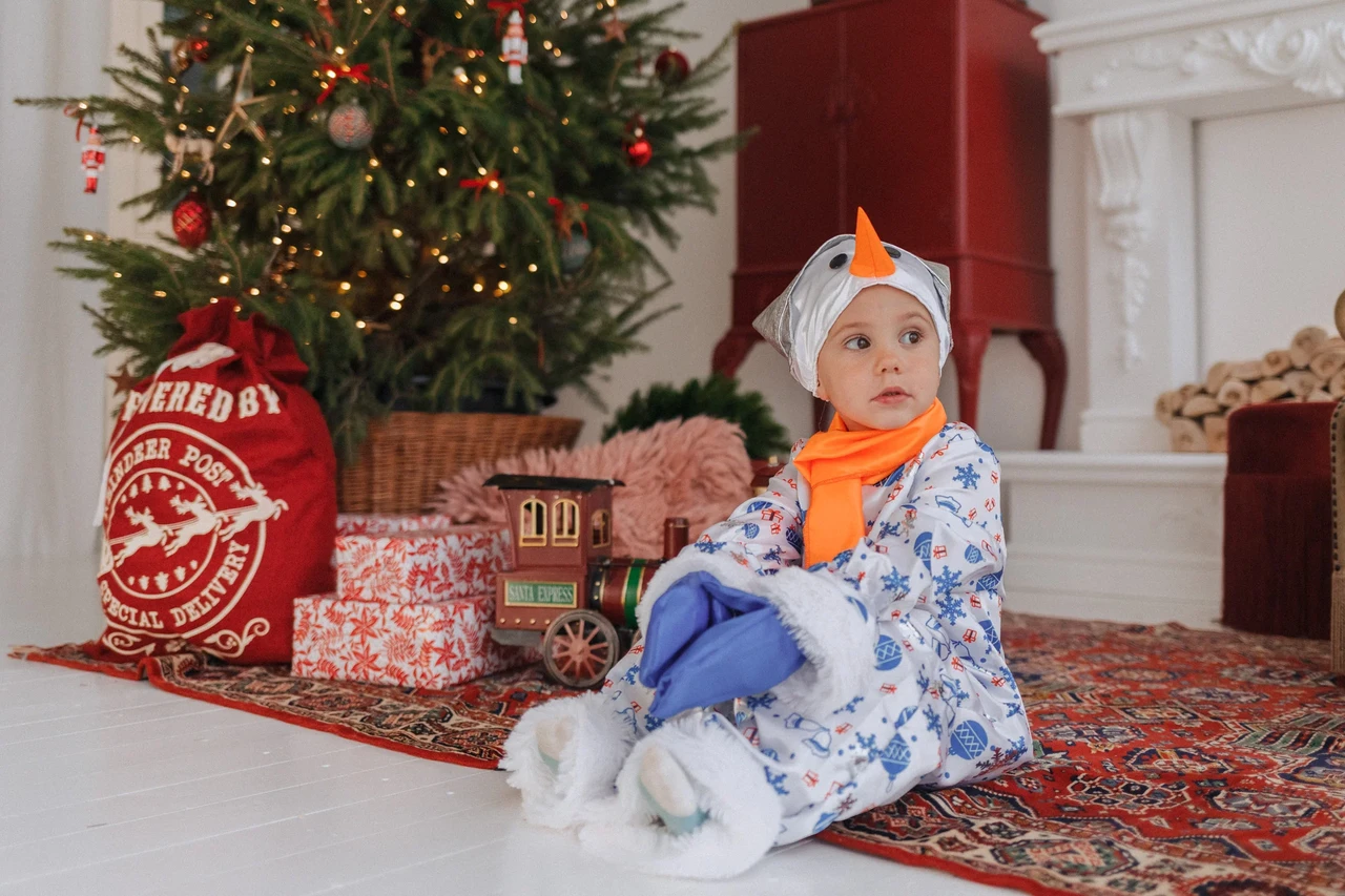 Детский карнавальный костюм Снеговик Снежок Пуговка 1037 к-18 - фото 6 - id-p156067044