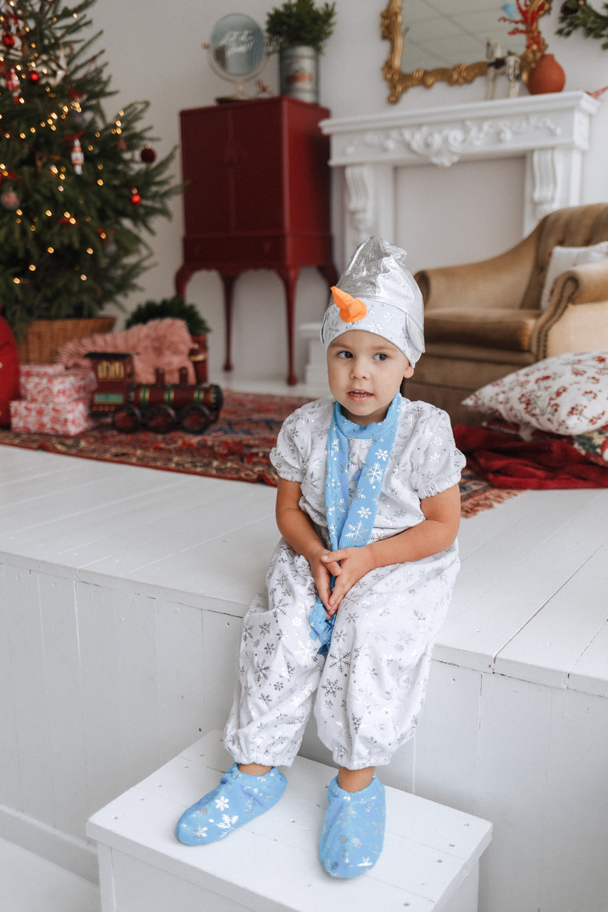 Детский карнавальный костюм Снеговик Пуговка 916 к-17 - фото 4 - id-p166791678