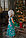 Карнавальный костюм детский Эльза зеленое платье Пуговка 9019 к-21, фото 6