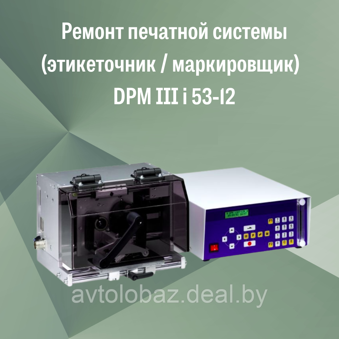 Ремонт печатной системы (этикеточник / маркировщик) DPM III i 53-12 - фото 1 - id-p192528568