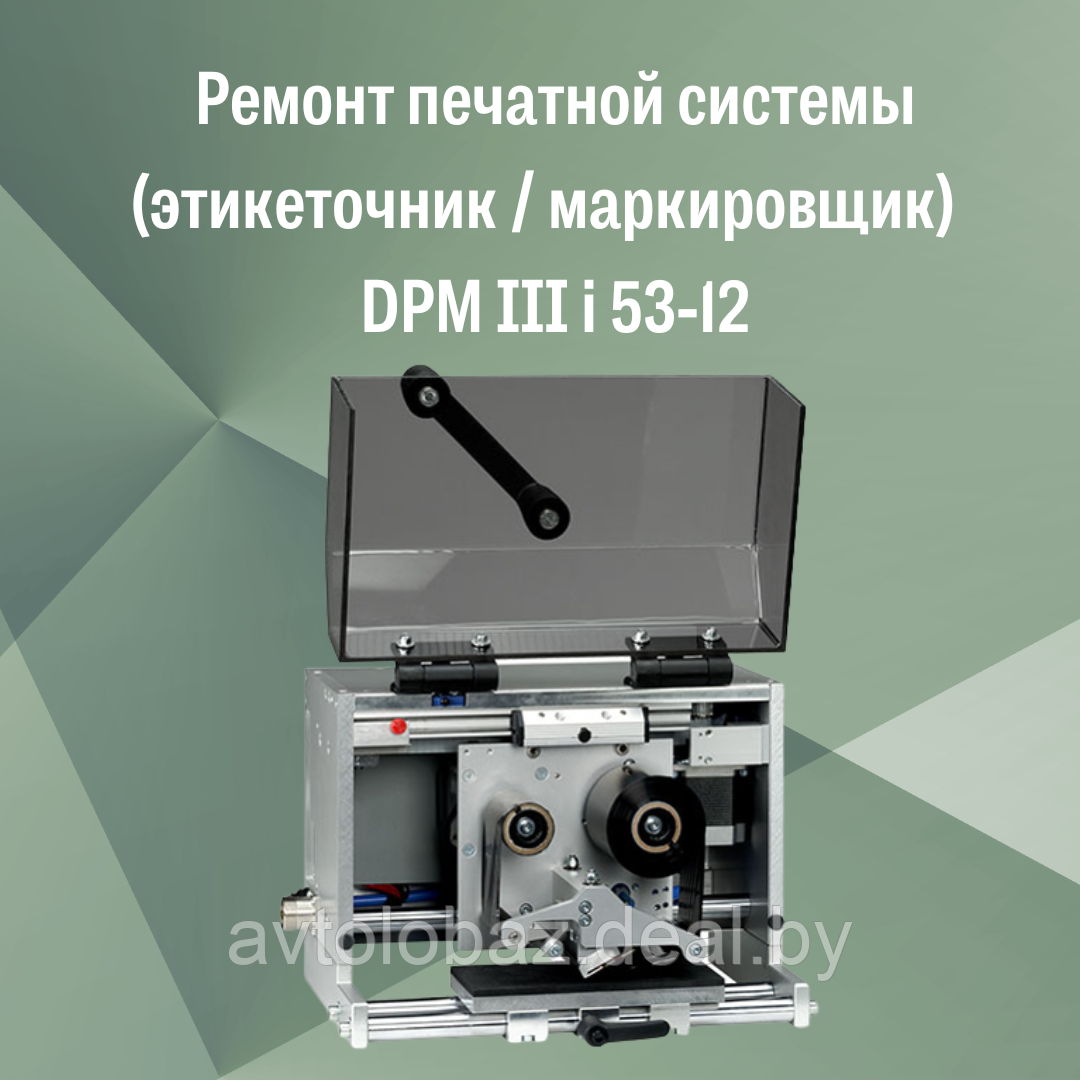 Ремонт печатной системы (этикеточник / маркировщик) DPM III i 53-12 - фото 3 - id-p192528568