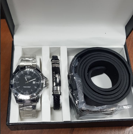 Мужской подарочный набор часы, браслет, ремень - в ассортименте