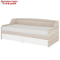 Кровать с выдвижными ящиками 900 × 1900 мм, цвет карамель / белый