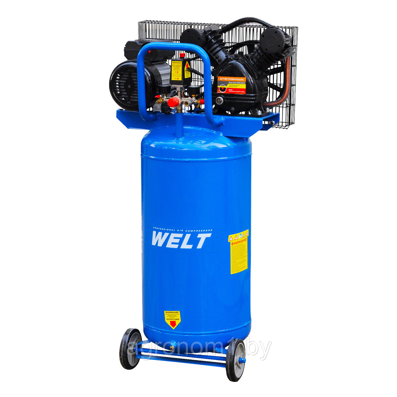 Воздушный компрессор WELT IBL3100V-2 (до 380л/мин, 8атм, 100л, 230В, 2.2кВт, вертикальн рессив)