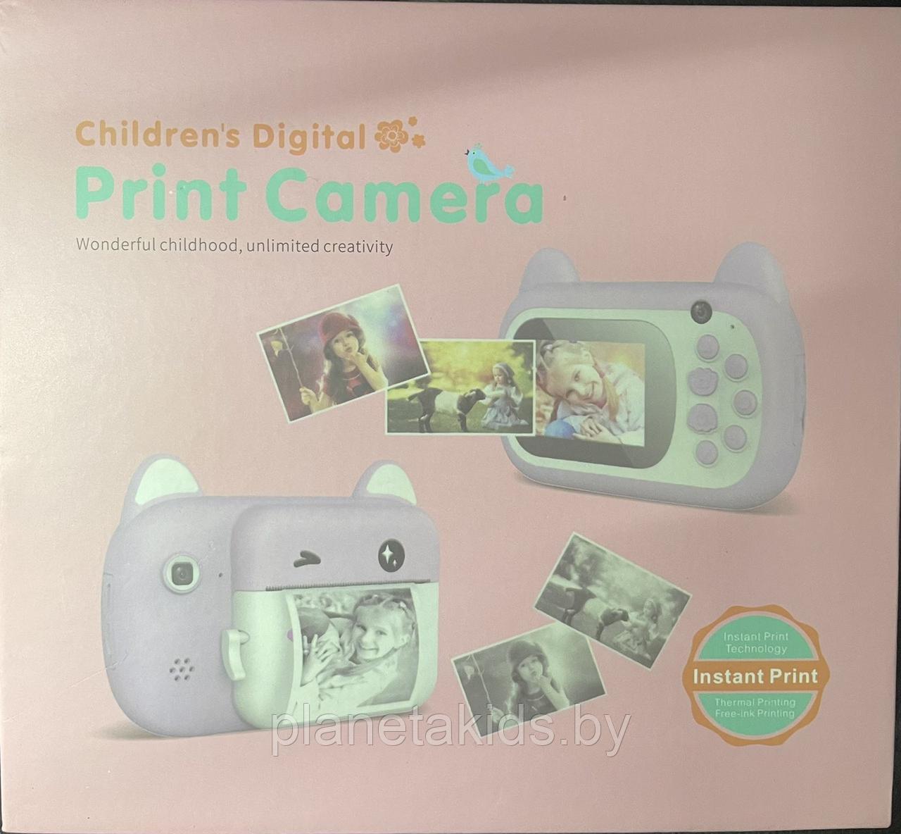 Детский фотоаппарат с моментальной печатью Print Camera (мгновенная печать), детская камера