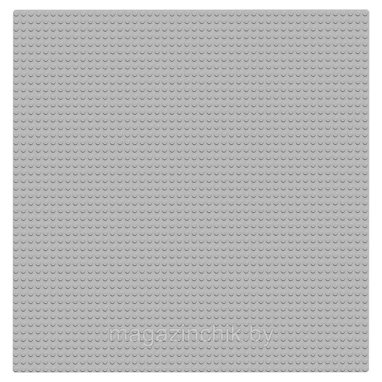 Пластина серая для конструкторов, 40*40 см, аналог Лего