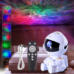 Ночник проектор игрушка Астронавт Astronaut Nebula Projector HR-F3 с пультом ДУ - фото 1 - id-p192572621