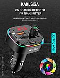 Автомобильный FM-модулятор с Bluethooth и RGB-подсветкой KAKUSIGA KSC-693, фото 5