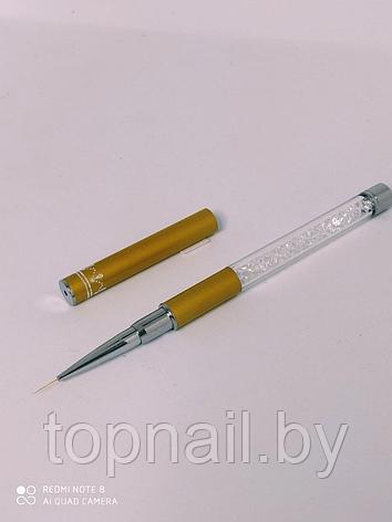Тонкая кисть-волосок для дизайна ногтей Футляр 7мл, фото 2