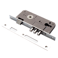 Замок врезной STS 9045-3 RB/CP (хромированная планка), аналог KALE 152/3MR (45мм)