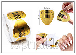 Верхние формы (широкие) для наращивания ногтей 500 шт. в рулоне