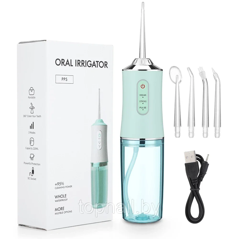 Ирригатор (флоссер) для гигиены полости рта Oral Irrigator 4 сменные насадки