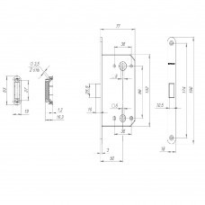 ЗАЩЕЛКА ВРЕЗНАЯ FUARO (ФУАРО) MAGNET M96WC-50 WH-19 БЕЛЫЙ (NEW PLATE) - фото 2 - id-p192617241