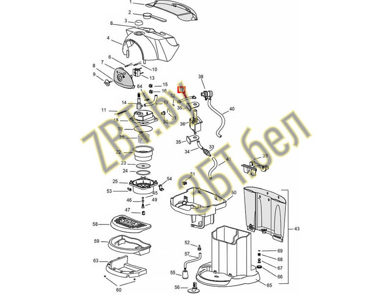 Трубка тефлоновая (скоба-скоба) для кофеварки DeLonghi 5532146000 (Длина: 90мм) - фото 6 - id-p35829423