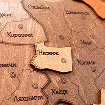 Карта Беларуси. Деревянный пазл EWA на стену (RU), фото 3