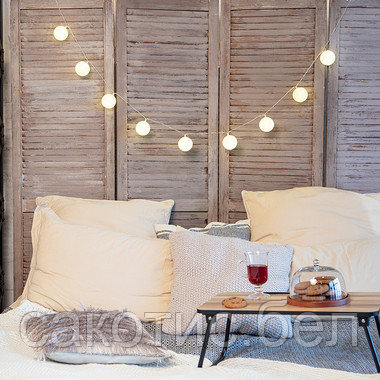 Тайские фонарики «Пломбир» 1.5 м, 10 LED, прозрачный ПВХ, цвет свечения теплый белый, 2 х АА - фото 9 - id-p192639906