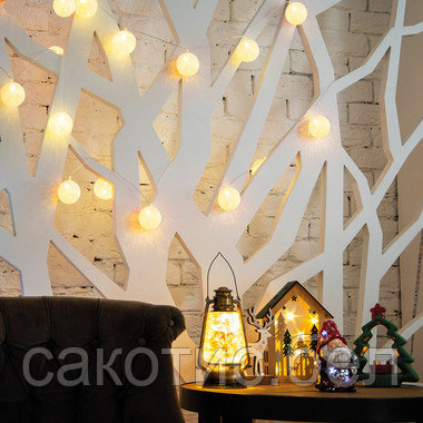 Тайские фонарики «Пломбир» 1.5 м, 10 LED, прозрачный ПВХ, цвет свечения теплый белый, 2 х АА - фото 6 - id-p192639906