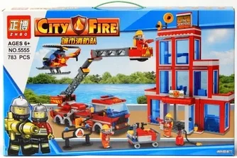 Конструктор Сity Fire 5555 Пожарная часть 783 детали