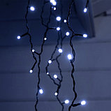 Гирлянда «Бахрома» 3 × 0.9 м, IP44, УМС, тёмная нить, 232 LED, свечение белое, 220 В, фото 3