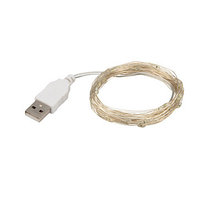 Гирлянда «Роса» 10 м, 100 LED, USB, белое свечение, фото 3