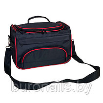 Профессиональная сумка для парикмахеров "Tony", черная с красным кантом., фото 3