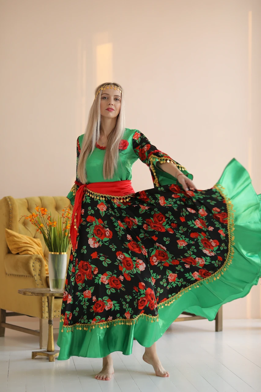 Карнавальный костюм для взрослых Цыганка Роза Пуговка 5000 к-19 - фото 3 - id-p155800647