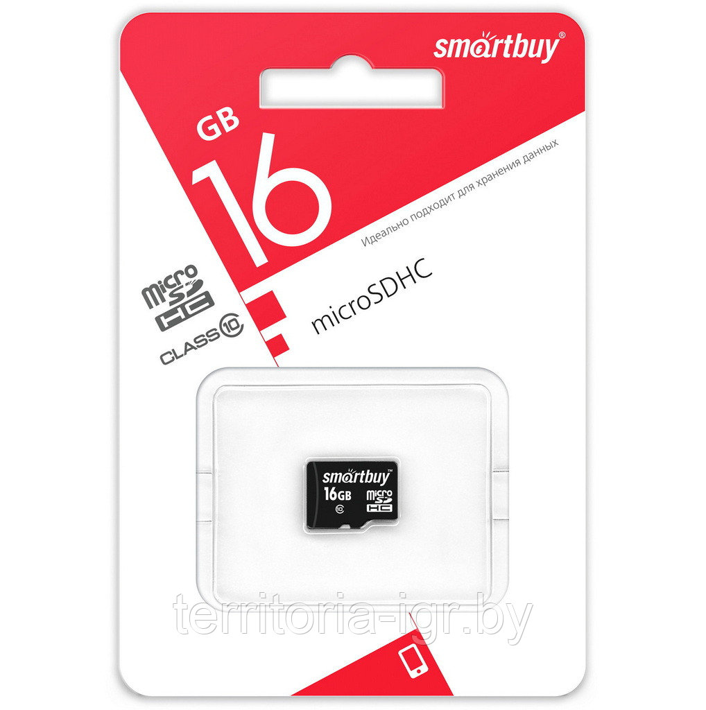 Карта памяти 16Gb Class 10 без адаптера micro SDHC SB16GBSDCL10-00LE Smartbuy